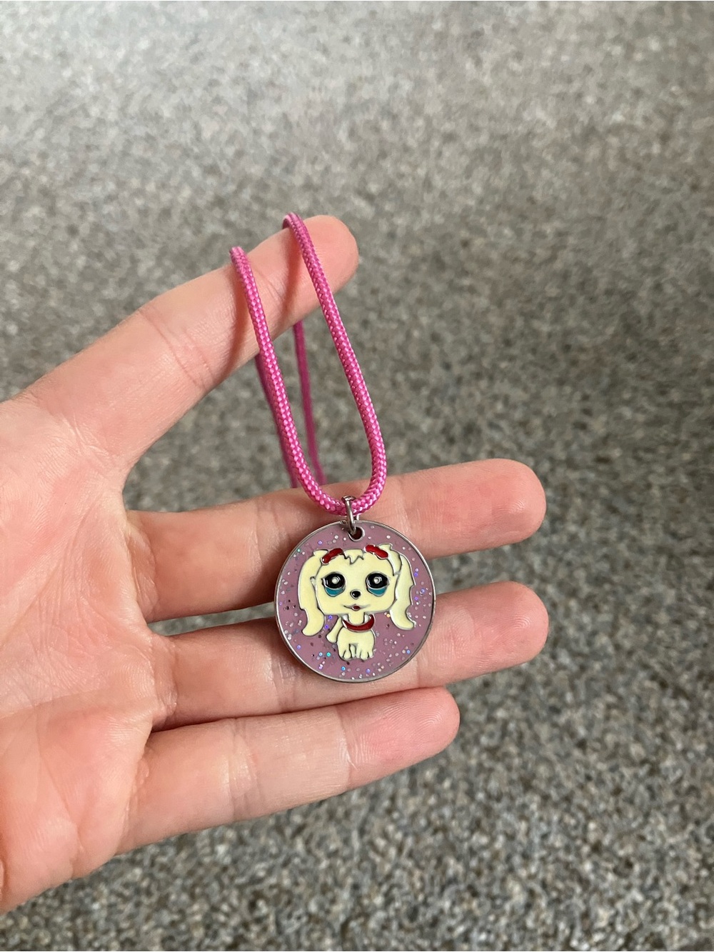 Littlest Pet Shop Rare Maltese Dog Necklace